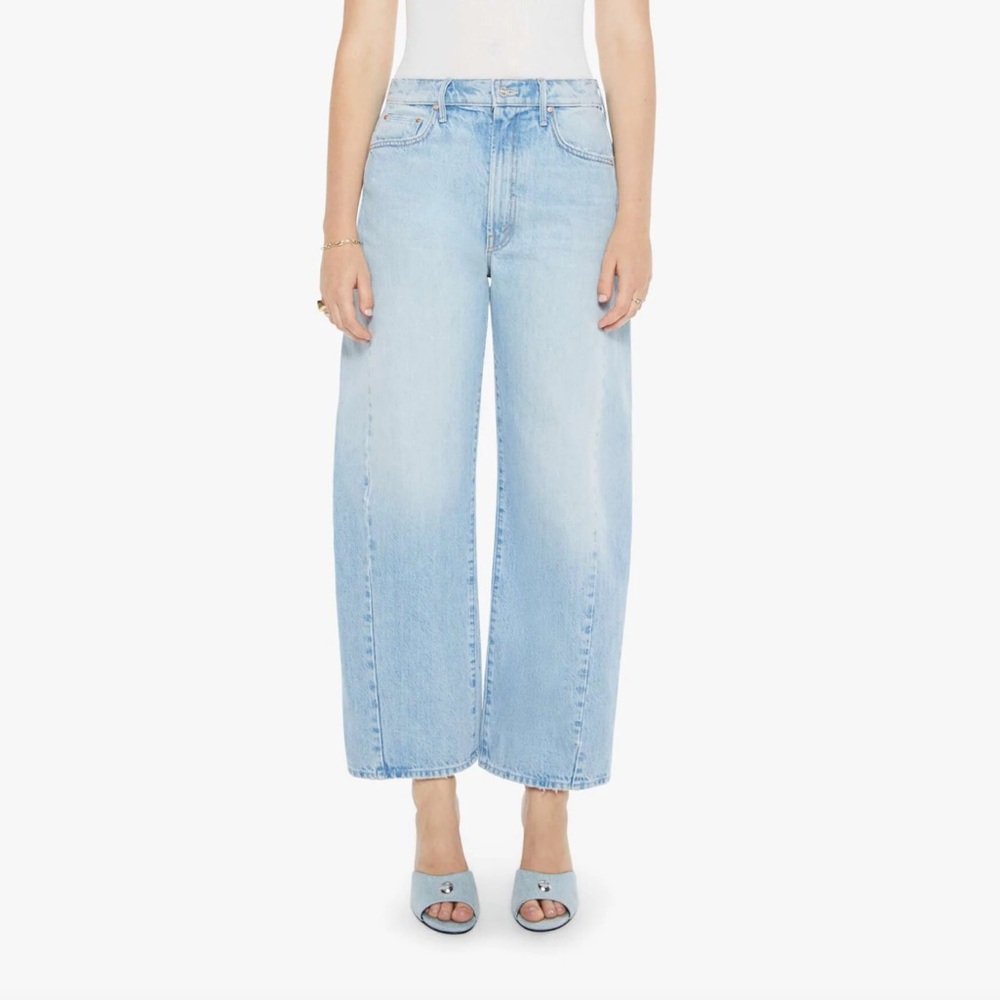 MOTHER SUPERIOR | Women’s Jeans 34 The Full Pipe Flood High Rise Barrel Cotton